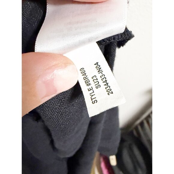 J.Crew Carolyn Dress In Linen Sleeveless Keyhole Back Relaxed Fit Black Size XXL - Picture 4 of 9